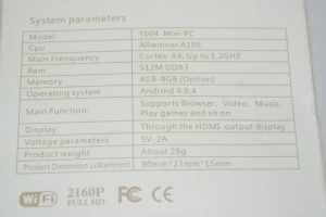 Specifications