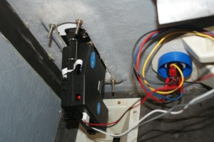 Inside view of the newly-installed acceptor