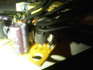Labelled voltages on the PSU board