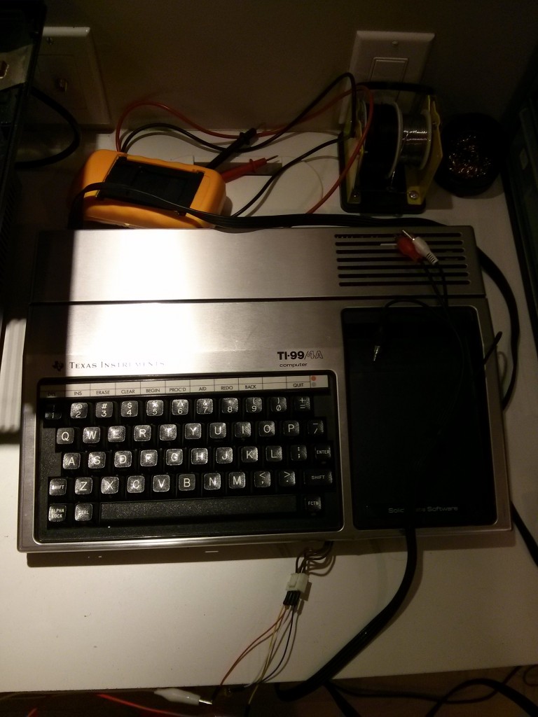 Testing a Texas Instruments TI-99/4A Without Power or Video Cables ...