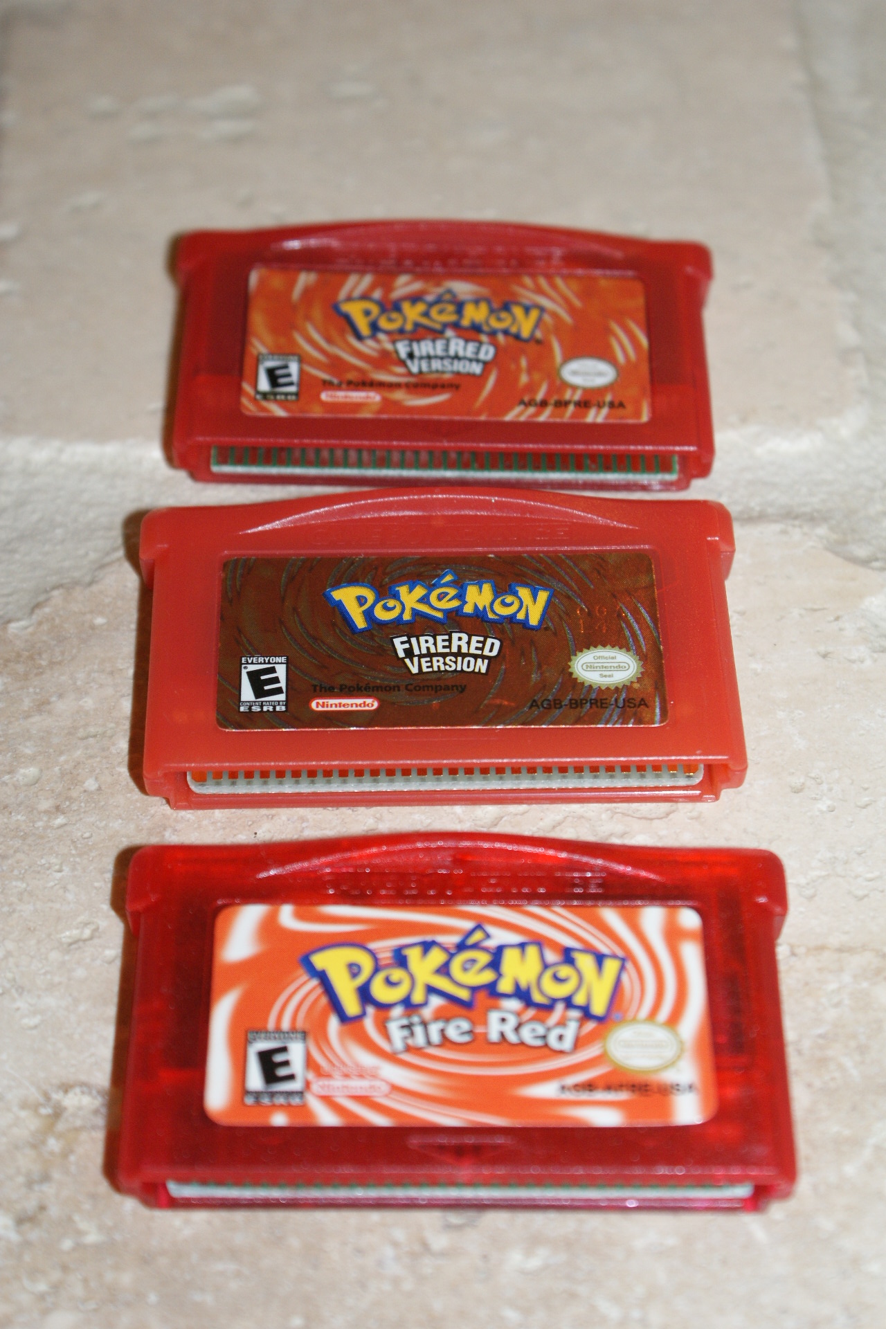 pokemon fire red gba cartridge